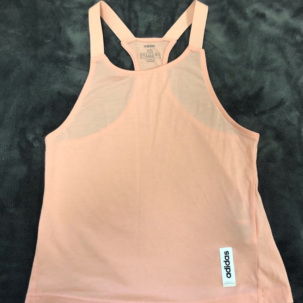 Adidas Light Pink Climate Control Racer-Back Top